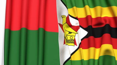 MADAGASCAR ve ZIMBABWE Bayrakları