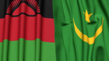 MALAWI ve MAURITANIA Bayrakları