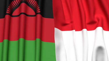 MALAWI ve Monako Bayrakları