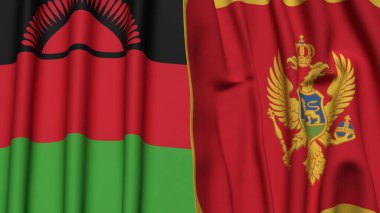 MALAWI ve MONTENEGRO Bayrakları