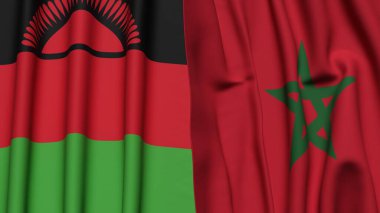 MALAWI ve MoroCCO Bayrakları