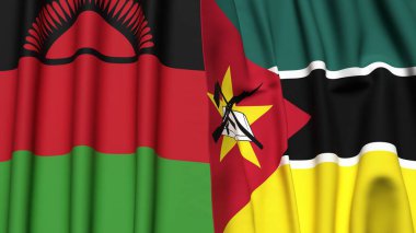 MALAWI ve MOZAMBIQUE Bayrakları