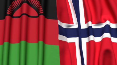 MALAWI ve NORWay Bayrakları