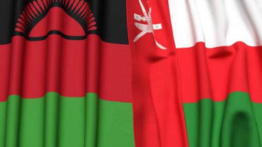 MALAWI ve OMAN Bayrakları