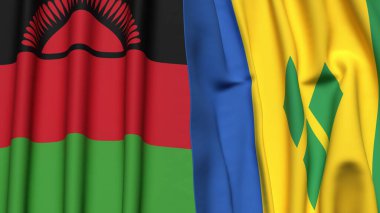 MALAWI VE SAINT VINCENT Bayrakları
