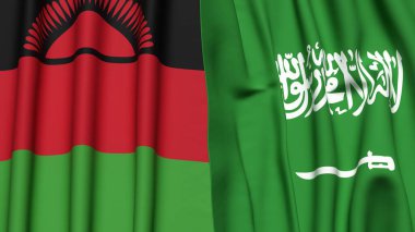 MALAWI ve SAUDI ARABIA Bayrakları