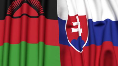 MALAWI ve SLOVAKIA Bayrakları