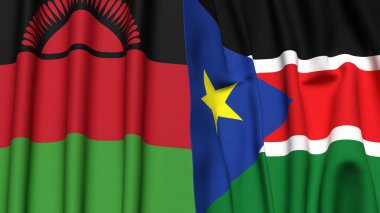 MALAWI VE GÜNEY SUDAN Bayrakları