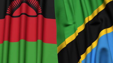 MALAWI ve TANZANIA Bayrakları