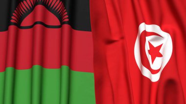 MALAWI ve TUNISIA Bayrakları