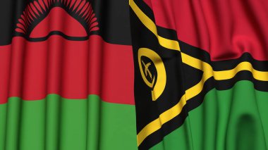 MALAWI ve VANUATU Bayrakları