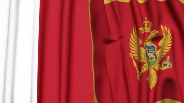 MALTA ve MonteneGRO bayrakları gerçekçi kumaş dokusuyla