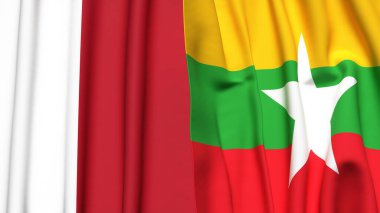MALTA ve Myanmar bayrakları.