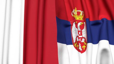 MALTA ve SERBIA bayrakları gerçekçi kumaş dokusuyla