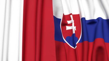 MALTA ve SLOVAKIA bayrakları gerçekçi kumaş dokusuyla