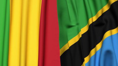 MALI ve TANZANIA Bayrakları