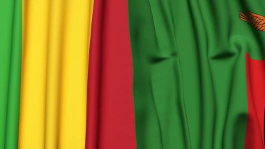 MALI ve ZAMBIA Bayrakları