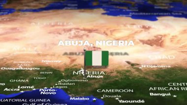 Abuja NIGERIA 'dan Londra' ya bayrak iğneleriyle uçuş