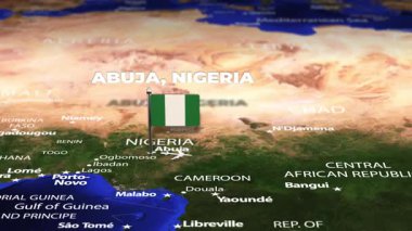 Abuja NIGERIA 'dan Mogadişu' ya bayrak iğneli SOMALYA uçağı