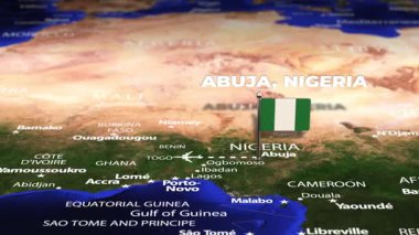 Abuja NIGERIA 'dan Panama City Panama' ya bayrak iğneleriyle uçuş