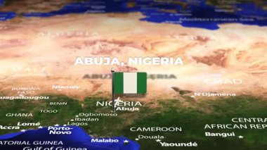 Abuja NIGERIA 'dan Prag' a bayrak iğneleriyle CZECH 'e uçuş