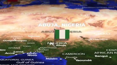 Abuja NIGERIA 'dan Rabat MoroCCO' ya bayrak iğneleriyle uçuş