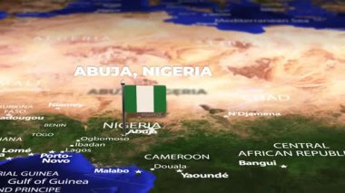 Abuja Nijerya 'dan Riyad' a bayrak iğneli uçuş.