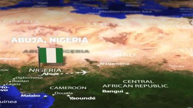 Abuja NIGERIA 'dan Tayvan' a bayrak iğneli uçuş