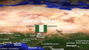 Abuja NIGERIA 'dan Tallinn Estonya' ya bayrak iğneleriyle uçuş