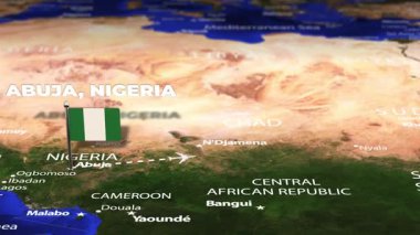 Abuja NIGERIA 'dan Tokyo' ya bayrak iğneleriyle uçuş