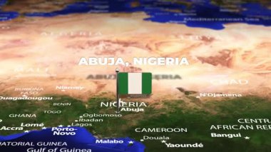 Abuja NIGERIA 'dan Vaduz' a bayrak iğneli uçuş