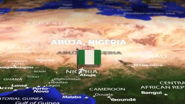 Abuja NIGERIA 'dan Viyana' ya bayrak iğneli uçuş