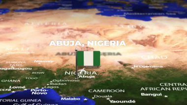 Abuja NIGERIA 'dan Varşova POLAND' a bayrak iğneleriyle uçuş