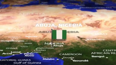 Abuja NIGERIA 'dan Cezayir' e bayrak iğneli uçuş