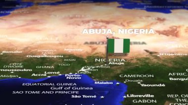 Abuja NIGERIA 'den Asuncion PARAGUAY' a bayrak iğneli uçuş