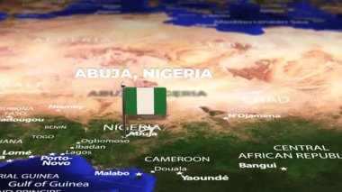 Abuja NIGERIA 'dan Bağdat IRAQ' a bayrak iğneleriyle uçuş