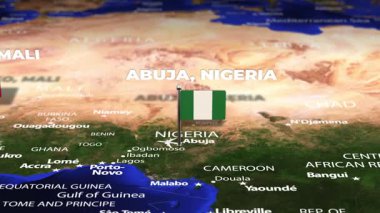 Abuja NIGERIA 'dan Bamako MALI' ye bayrak iğneleriyle uçuş