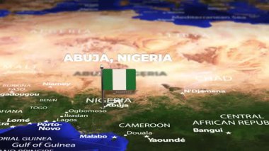 Abuja NIGERIA 'dan Beyrut LEBANON' a bayrak iğneleriyle uçuş