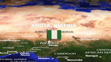 Abuja NIGERIA 'dan Berlin' e bayrak iğneleriyle uçuş