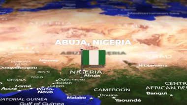 Abuja NIGERIA 'dan Bern SWitzERLAND' a bayrak iğneleriyle uçuş