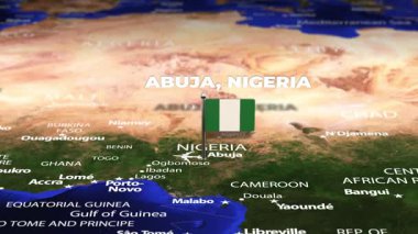 Abuja NIGERIA 'dan Bissau Guinea BISSAU' ya bayrak iğneli uçuş