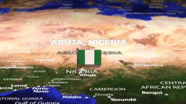 Abuja NIGERIA 'dan Bratislava SLOVAKIA' ya bayrak iğneli uçuş