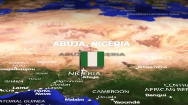 Abuja NIGERIA 'dan Kopenhag' a bayrak iğneleriyle uçuş