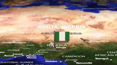 Abuja NIGERIA 'dan Dublin' e bayrak iğneleriyle uçuş