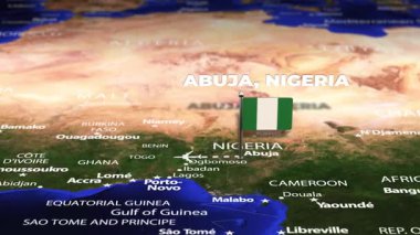 Abuja NIGERIA 'dan Georgetown GUYANA' ya bayrak iğneli uçuş