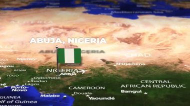 Abuja NIGERIA 'dan İslamabad PAKISTAN' a bayrak iğneleriyle uçuş