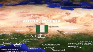 Abuja NIGERIA 'dan Kyiv UKRAINE' a bayrak iğneleriyle uçuş