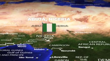 Abuja NIGERIA 'dan Lilongwe MALAWI' ye bayrak iğneleriyle uçuş