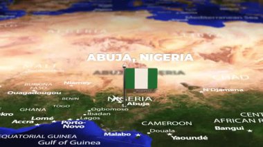 Abuja NIGERIA 'dan Lizbon' a bayrak iğneleriyle uçuş