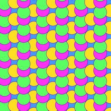 Çember bağlantılı renkli şablon arkaplanı